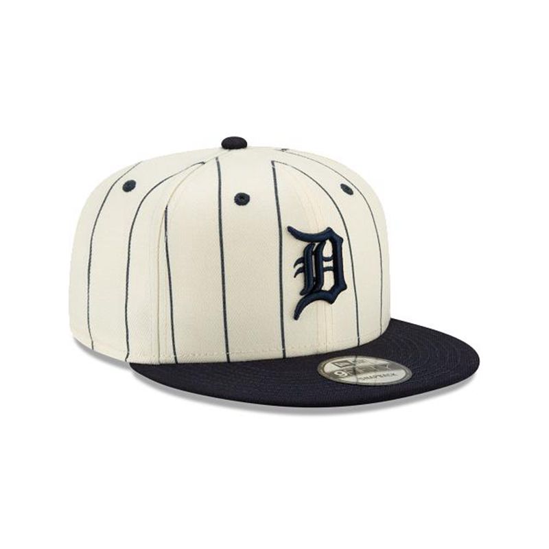 MLB Detroit Tigers Pinstripe 9Fifty Snapback (VMN7480) - White New Era Caps